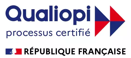 Logo Qualiopi processus certifié délivré par la République française