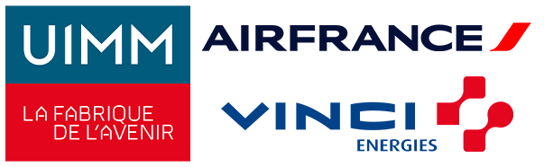 Logos UIMM, Air France et Vinci Energies